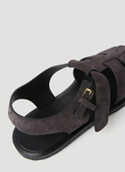 The Row - Fisherman Sandals in Brown