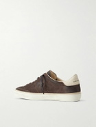 Golden Goose - Soul Star Leather-Trimmed Suede Sneakers - Brown