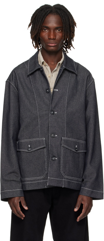 Photo: COMMAS Black Twill Denim Jacket