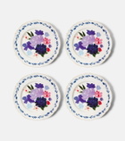 Bitossi Set of 4 floral porcelain dinner plates
