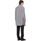 Maison Margiela Black and White Striped Oversized Classic Shirt