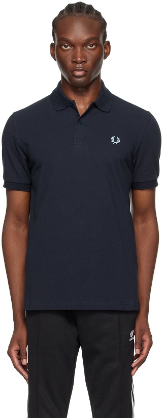 Photo: Fred Perry Navy Embroidered Polo