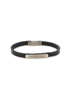 Saint Laurent Designer-engraved Leather Bracelet