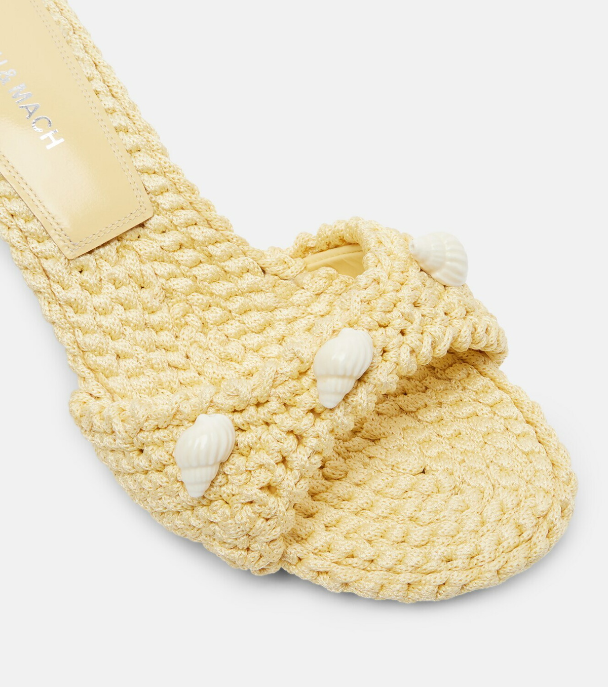 Mach & Mach Embellished crochet mules