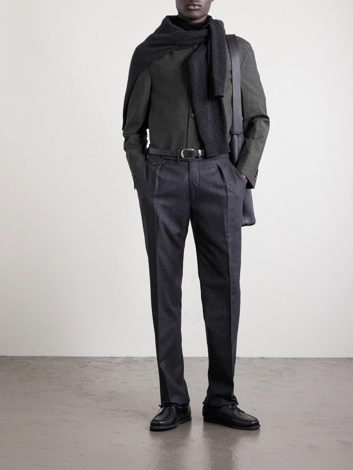 Officine Générale - Meryl Virgin Wool, Silk and Linen-Blend Jacket - Gray