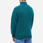 Howlin by Morrison Men's Howlin' Moonchild Donegal Roll Neck Knit in Green Mix