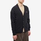 Maison Kitsuné Men's Baby Fox Patch Cosy Cardigan in Black