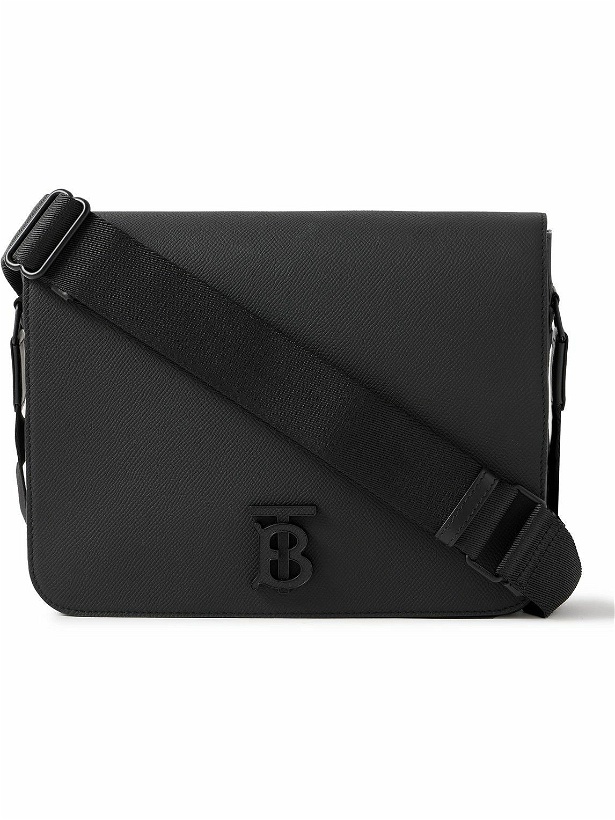 Photo: Burberry - Logo-Embellished Full-Grain Leather Messenger Bag