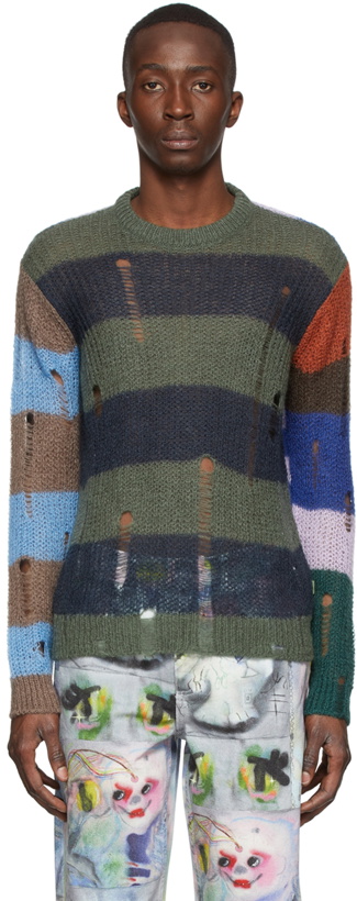 Photo: Marc Jacobs Heaven Multicolor Acrylic Stripe Sweater