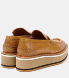 Clergerie Bahati croc-effect leather platform loafers