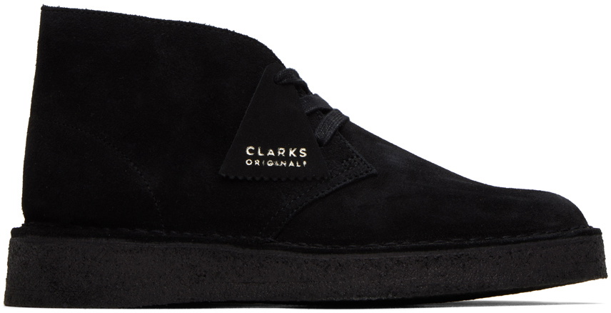 clarks desert boots black