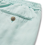 Officine Generale - Pleated Lyocell Drawstring Shorts - Mint