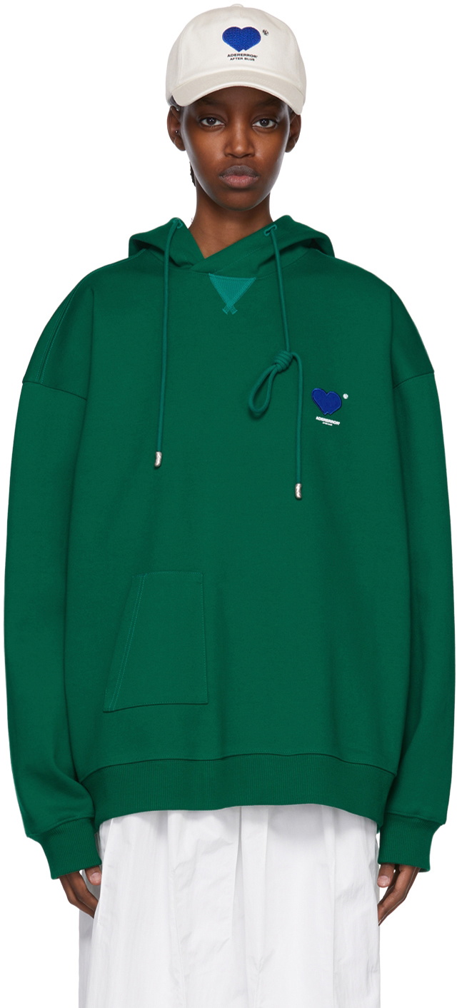 ADER error Green Twin Heart Hoodie ADER error