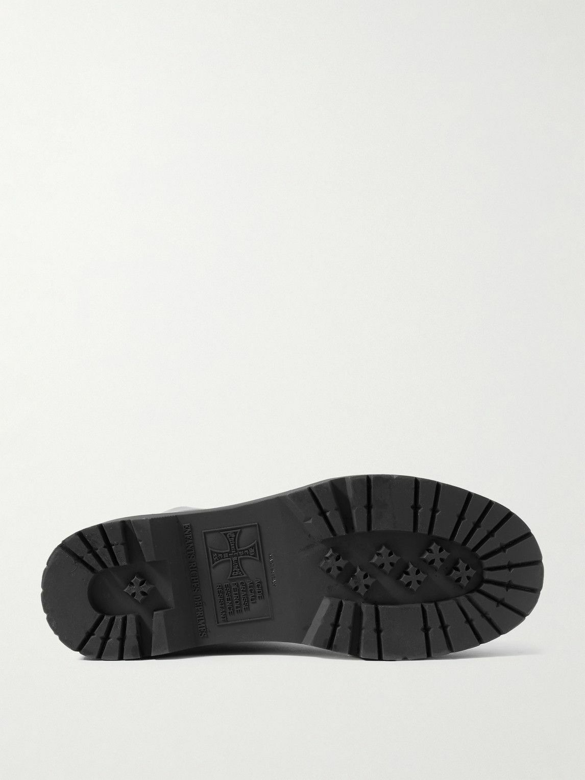 Enfants Riches Déprimés - Logo-Embossed Leather Boots - Black