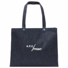 A.P.C. Men's FRGMT. Je Sors Ce Soir Shopping Bag in Indigo 