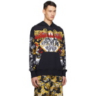 Versace Jeans Couture Black Paisley Fantasy Logo Hoodie