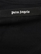 PALM ANGELS Fitted Cotton Blend Ribbed Top