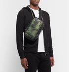 Paul Smith - Leather-Trimmed Camouflage-Print Ripstop Backpack - Army green