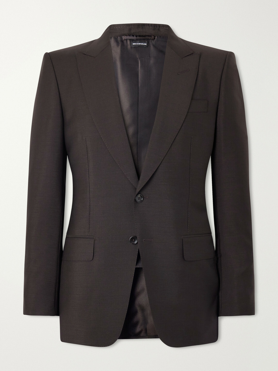 TOM FORD - O'Connor Mohair and Wool-Blend Suit Jacket - Brown