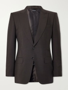 TOM FORD - O'Connor Mohair and Wool-Blend Suit Jacket - Brown