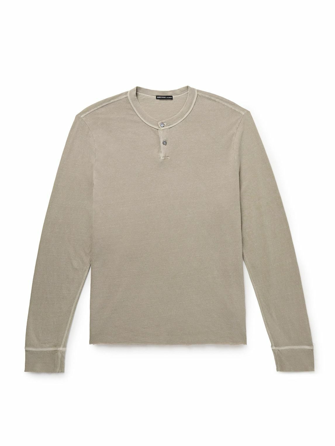 James Perse - Cotton-Jersey Henley Shirt - Neutrals