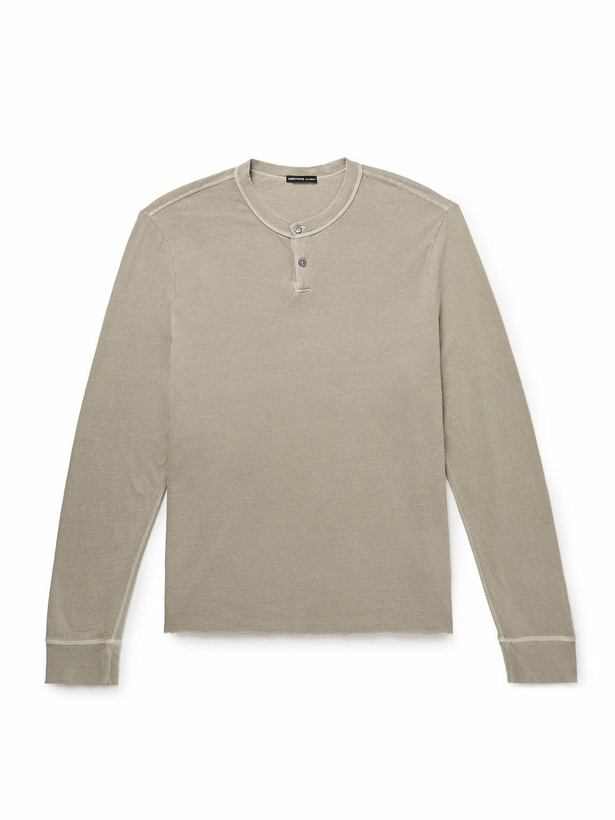 Photo: James Perse - Cotton-Jersey Henley Shirt - Neutrals