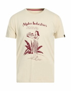 Alpha Industries Mens T-shirt in Beige