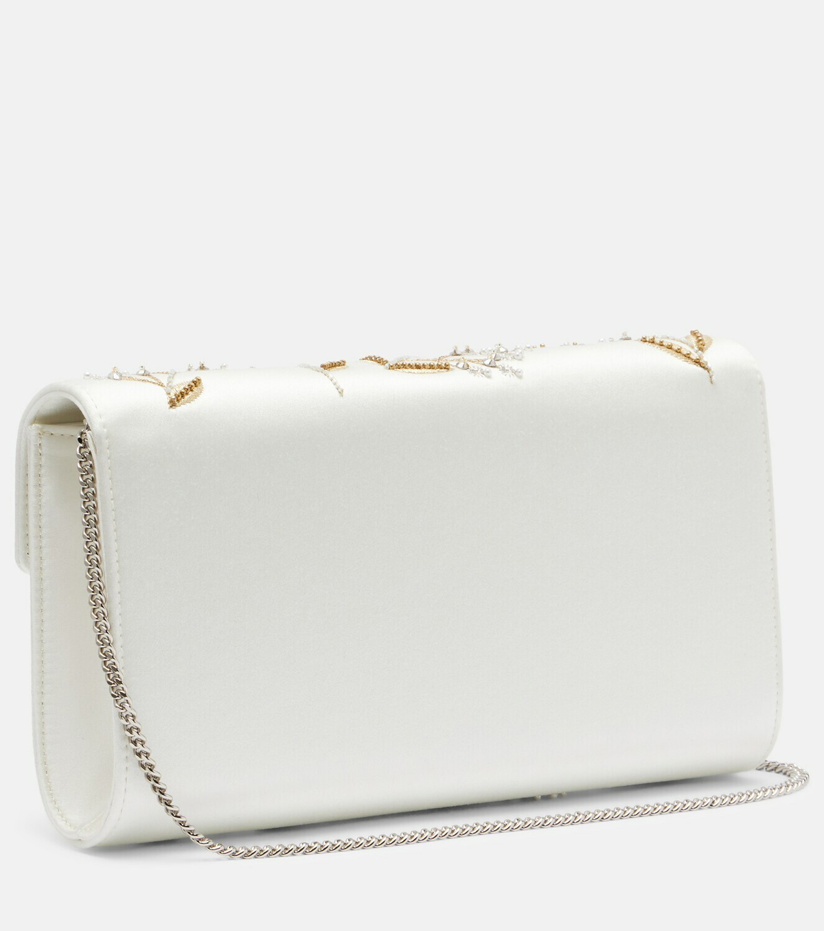 Roger Vivier Efflorescence embellished satin clutch