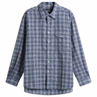 FrizmWORKS Men's Uneven Check Shirt in Blue