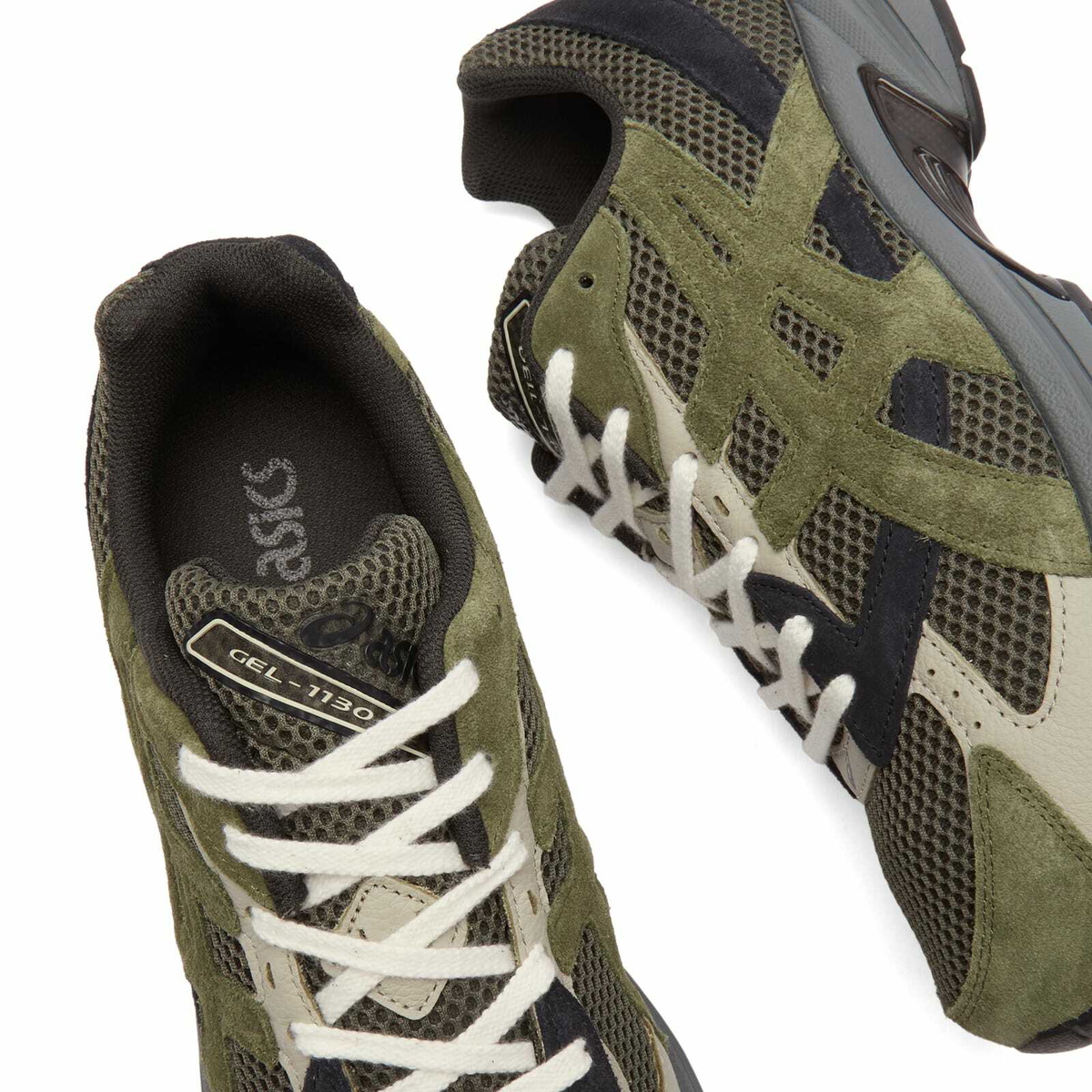 Asics GEL-1130 in Olive Canvas/Smog Green