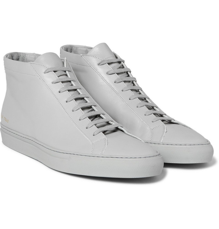 Photo: Common Projects - Original Achilles Leather High-Top Sneakers - Men - Light gray