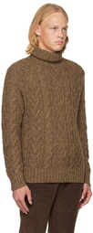 RRL Taupe Recycled Wool Turtleneck