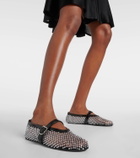 Alaïa Embellished fishnet ballet flats