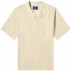 Portuguese Flannel Men's Cord Camp Collar Vacation Shirt in Cream