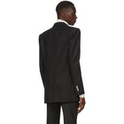 Balmain Black Wool Twill Double-Breasted Blazer