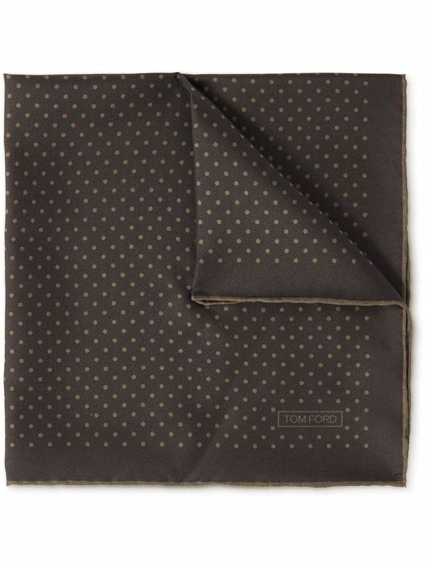 Photo: TOM FORD - Polka-Dot Silk-Twill Pocket Square