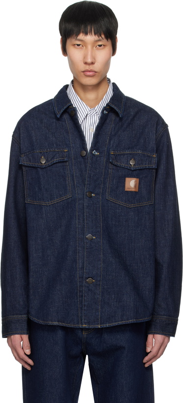 Photo: Carhartt Work In Progress Blue Lincoln Denim Jacket