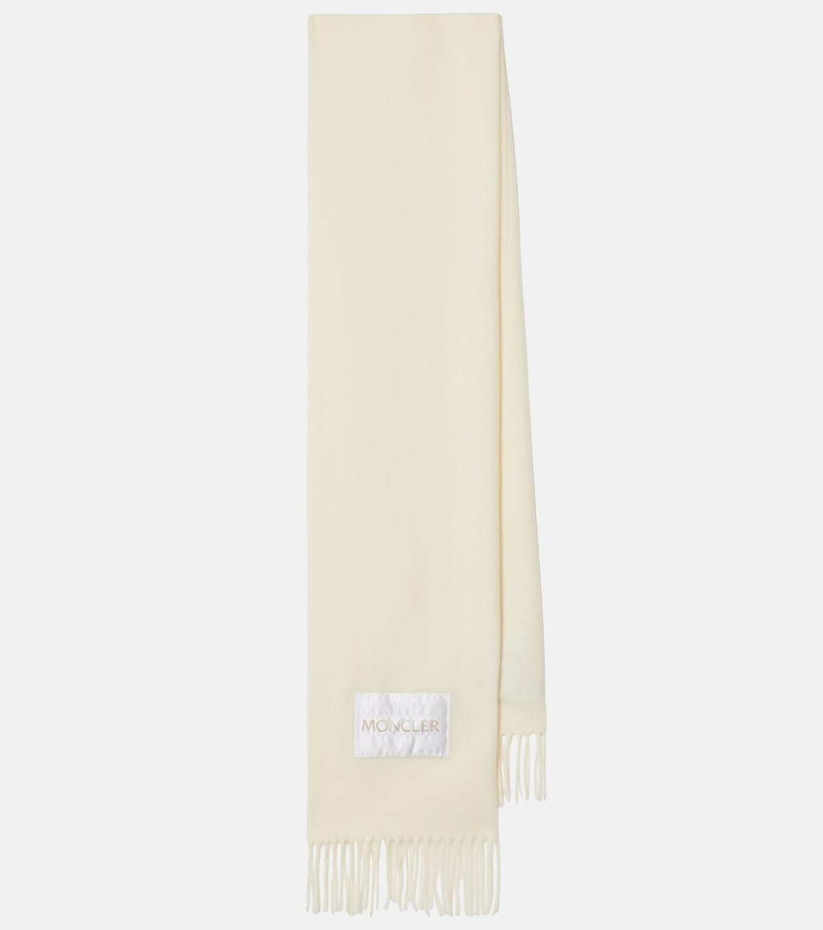 Moncler Logo virgin wool felt scarf