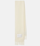 Moncler Logo virgin wool felt scarf