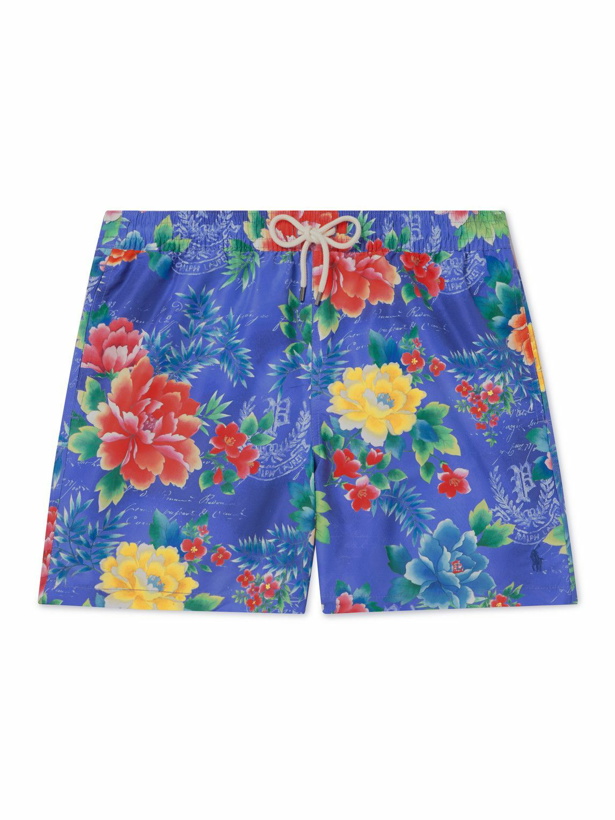 Photo: Polo Ralph Lauren - Traveler Straight-Leg Floral-Print Swim Shorts - Blue