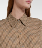 Vince Checked cotton-blend shirt