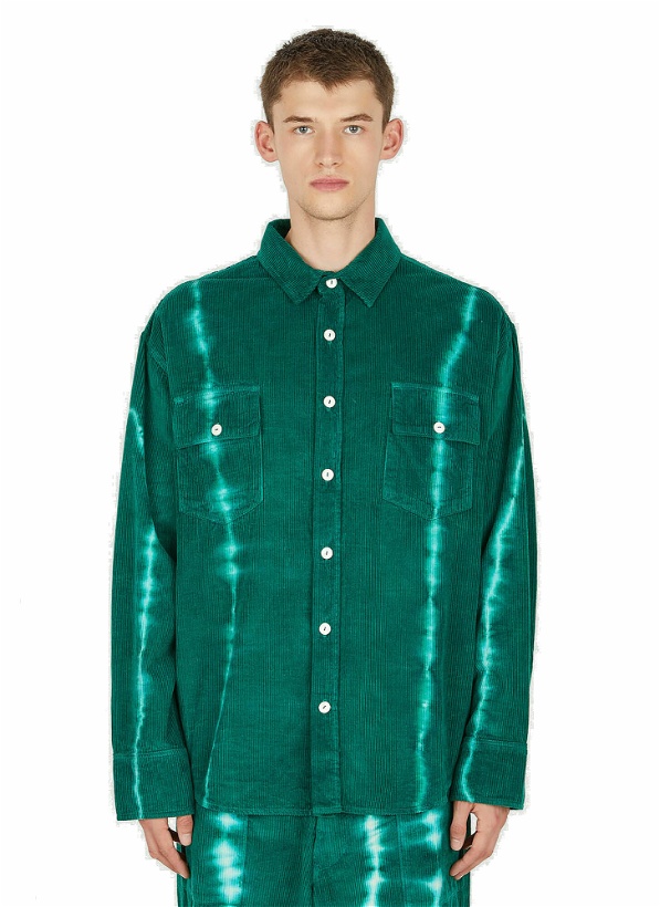 Photo: Grid Overshirt in Dark Green