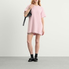 Jil Sander Women's Textured T-Shirt Dress in Candy Pink