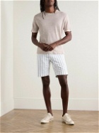 Incotex - Glanshirt Straight-Leg Striped Cotton Oxford Shorts - Blue