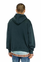 Diesel Hoodie with rips and crystal details - Sweaters Mens in Green