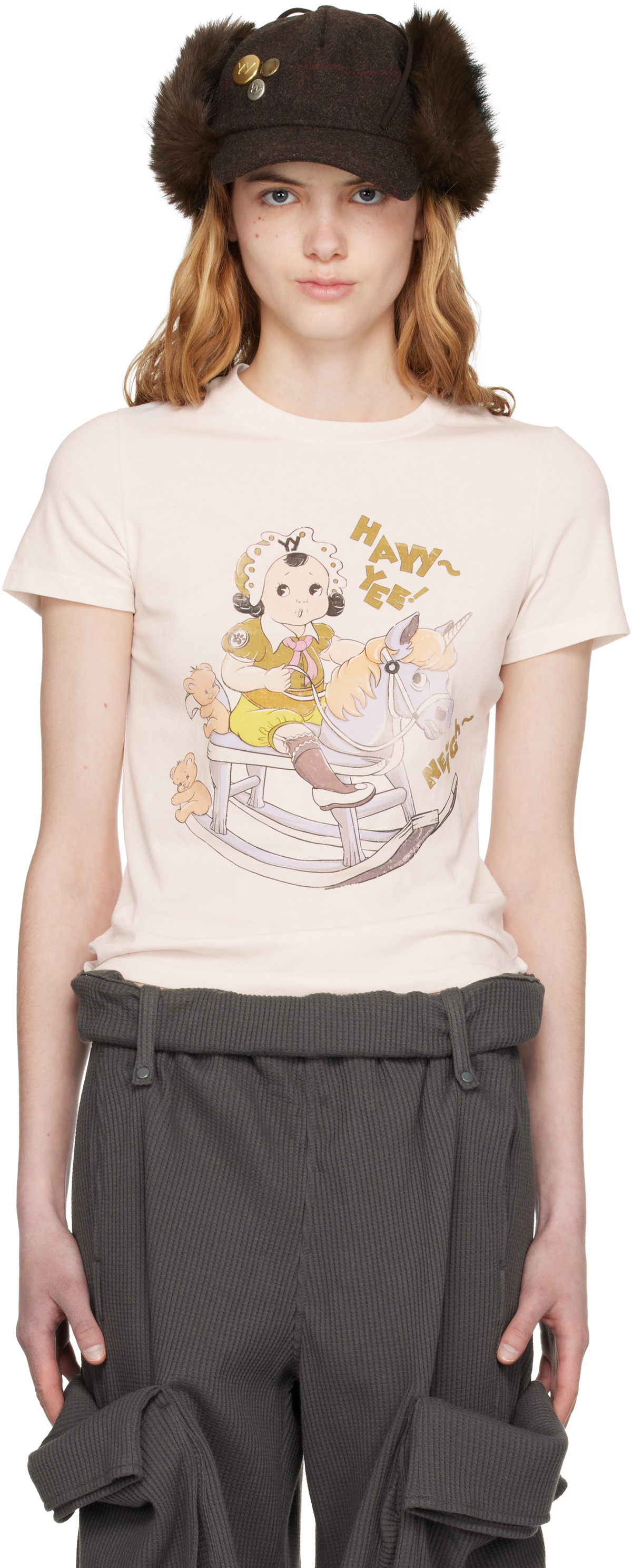 OPEN YY Off-White Rocking Baby T-shirt