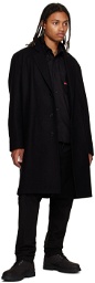 Hugo Black Relaxed-Fit Coat