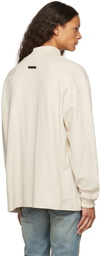 Fear of God Beige Piqué Mock Neck Sweatshirt