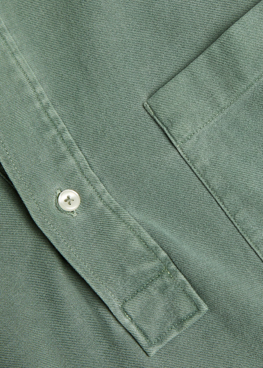 Officine Générale Jordy Cotton-twill Shirt Light Green