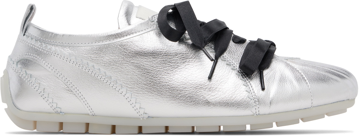 Simone Rocha Silver Ballerina Grip Trainers
